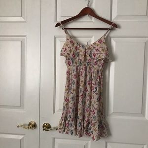 Ruffled printed dress